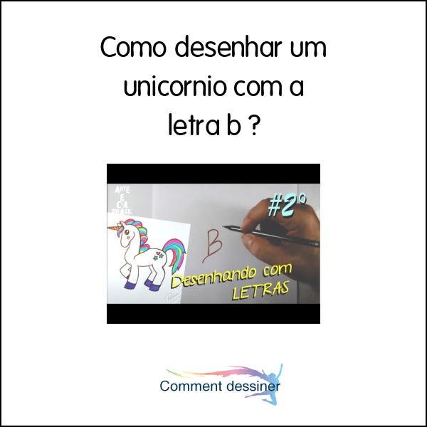 Como desenhar um unicornio com a letra b